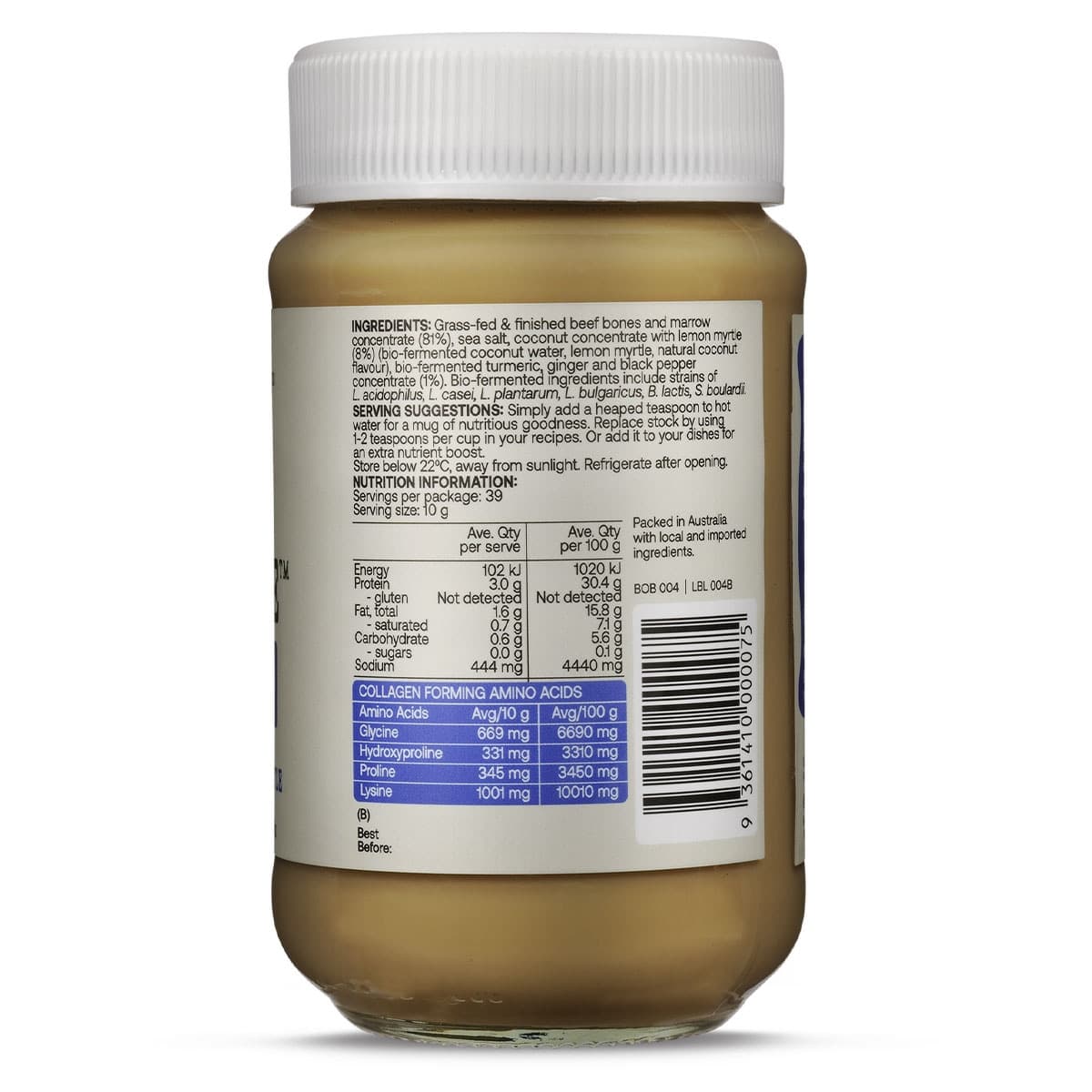 Thumbnail Best Of The Bone Probiotic Bone Broth Concentrate Coconut & Lemon Myrtle 390g