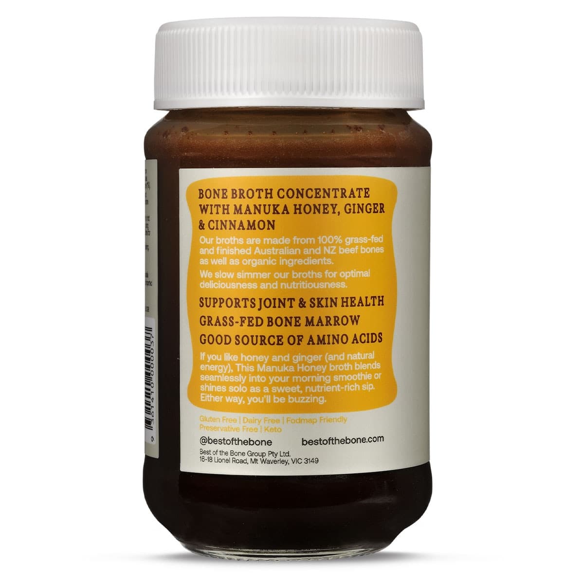 Thumbnail Best Of The Bone Broth Concentrate Manuka Honey Cinnamon & Ginger 390g