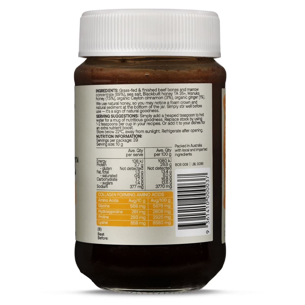 Thumbnail Best Of The Bone Broth Concentrate Manuka Honey Cinnamon & Ginger 390g
