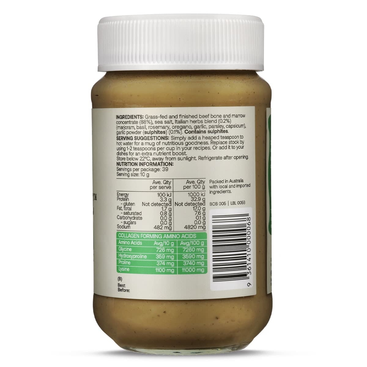 Thumbnail Best Of The Bone Italian Herbs & Garlic Bone Broth Concentrate 390g