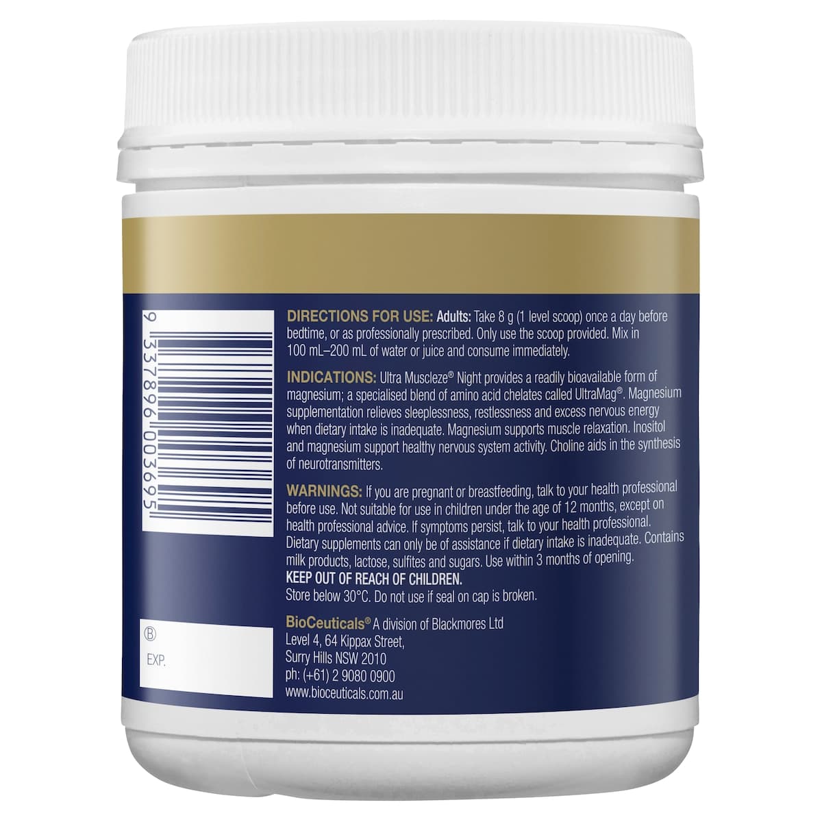 Thumbnail BioCeuticals Ultra Muscleze Night 240g