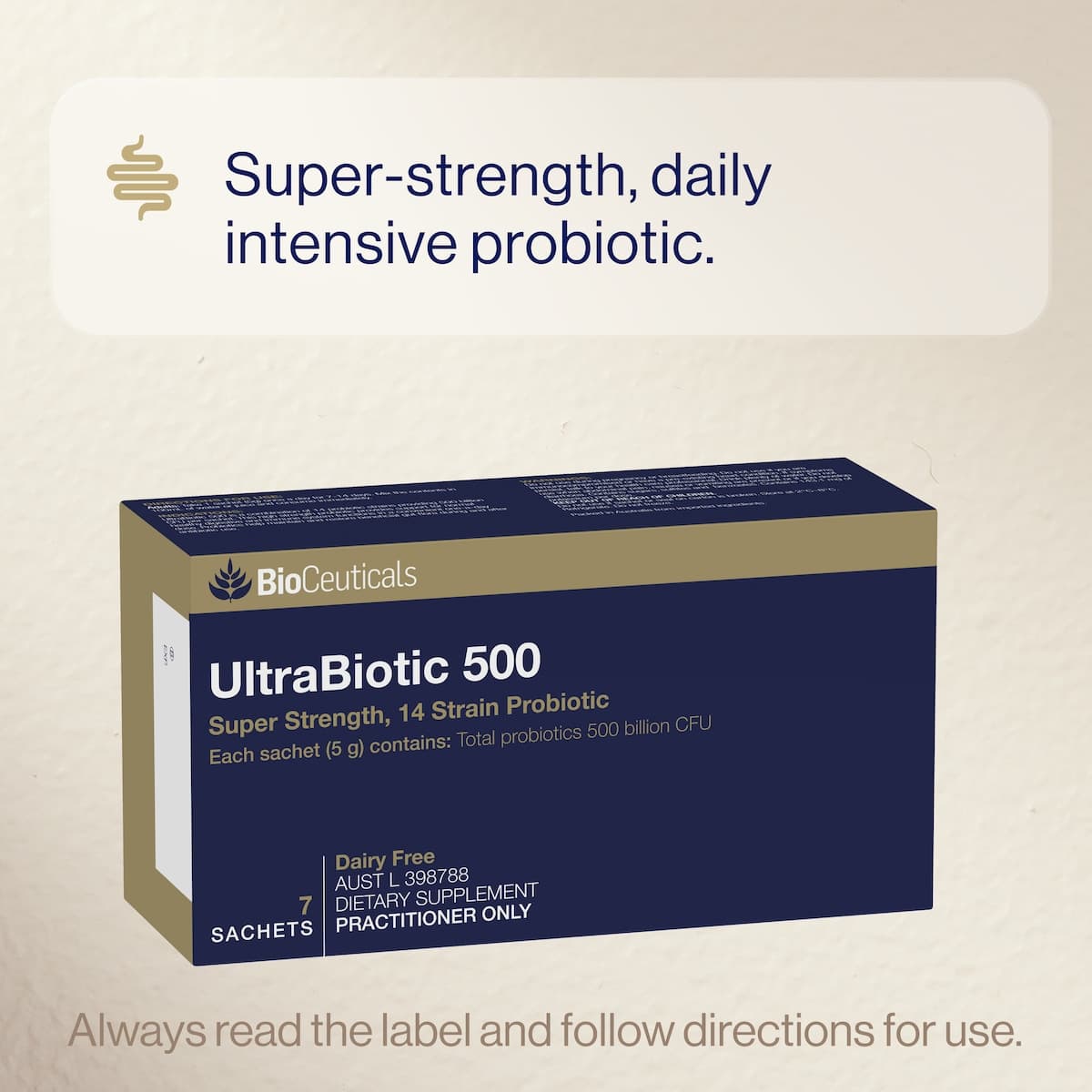 Thumbnail BioCeuticals UltraBiotic 500 - 7 x 5g Sachets