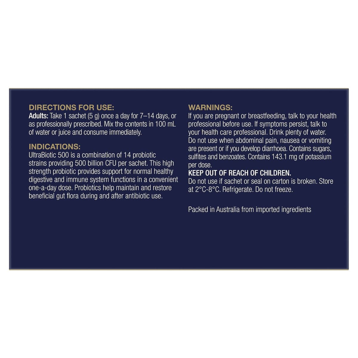 Thumbnail BioCeuticals UltraBiotic 500 5g x 14 Sachets