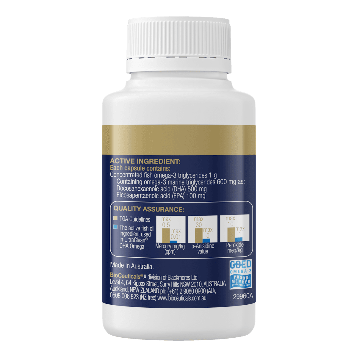 Thumbnail BioCeuticals UltraClean DHA Omega 60 Capsules