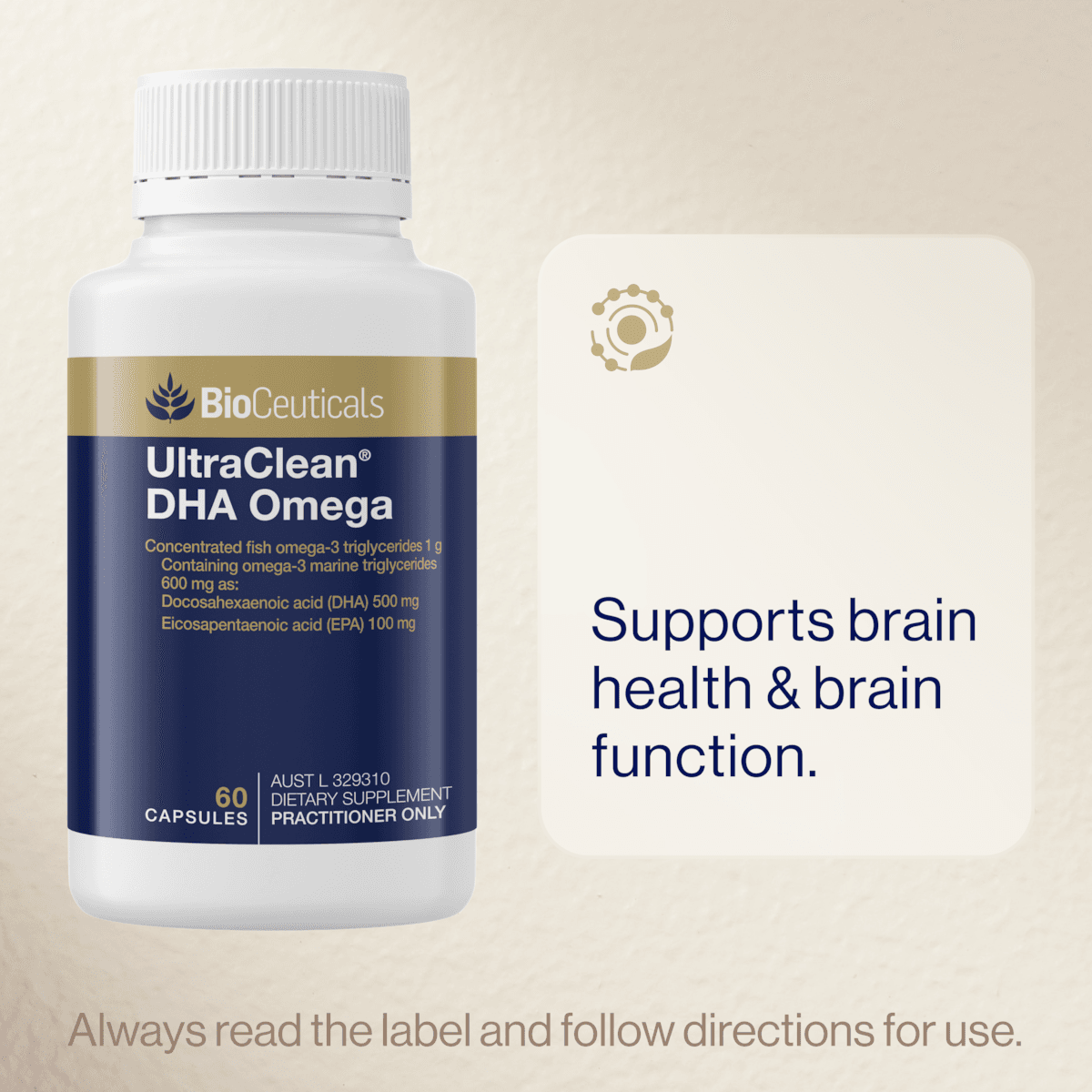 Thumbnail BioCeuticals UltraClean DHA Omega 60 Capsules