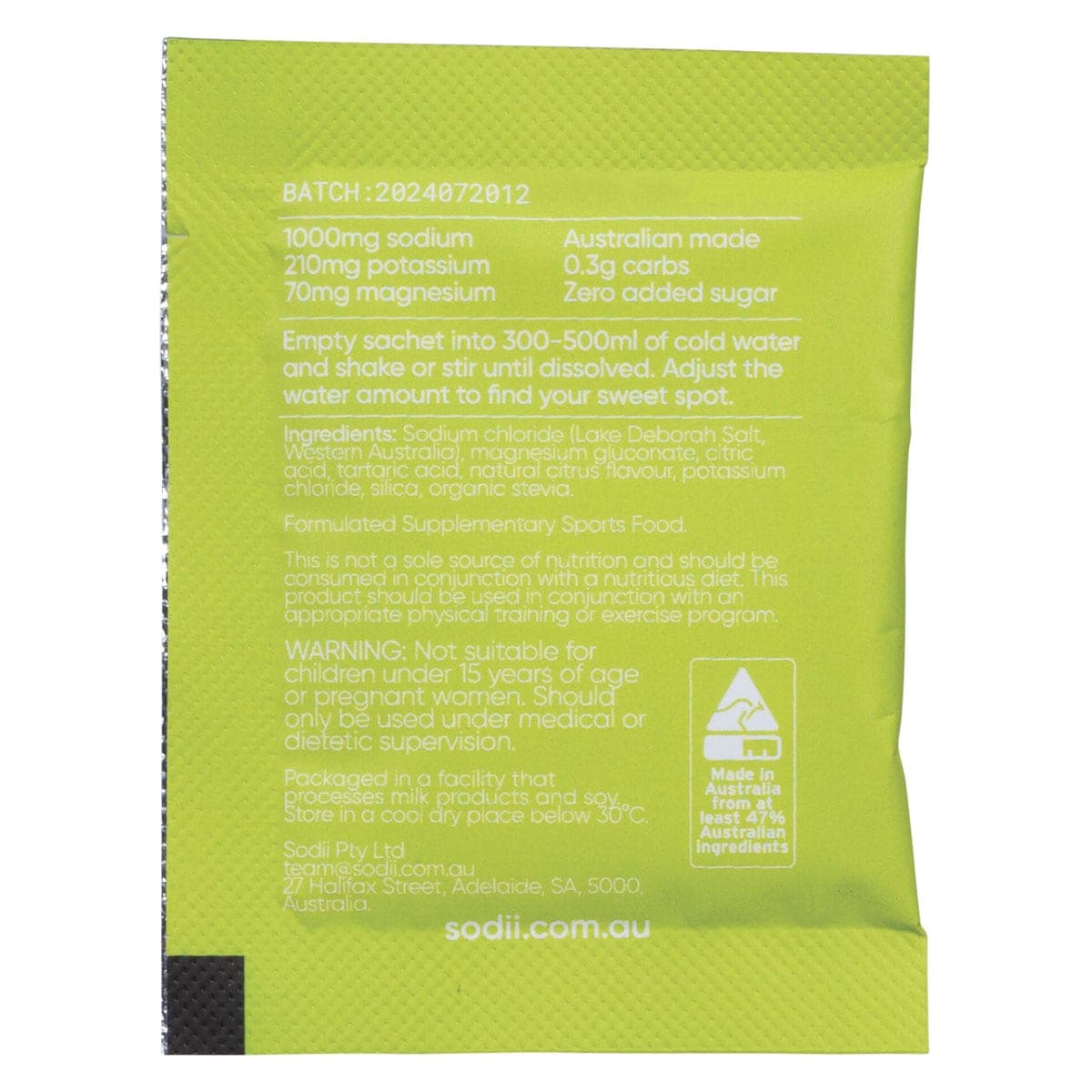 Thumbnail Sodii Everyday Hydration Salts Salty Citrus 30 Sachets