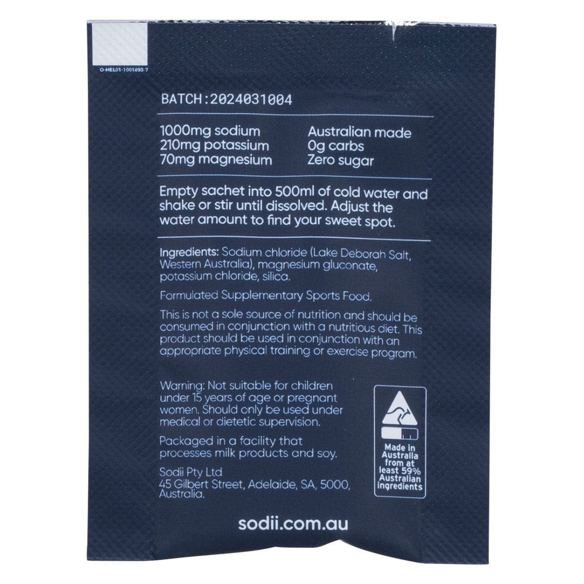 Thumbnail Sodii Everyday Hydration Salts Unflavoured 30 Sachets