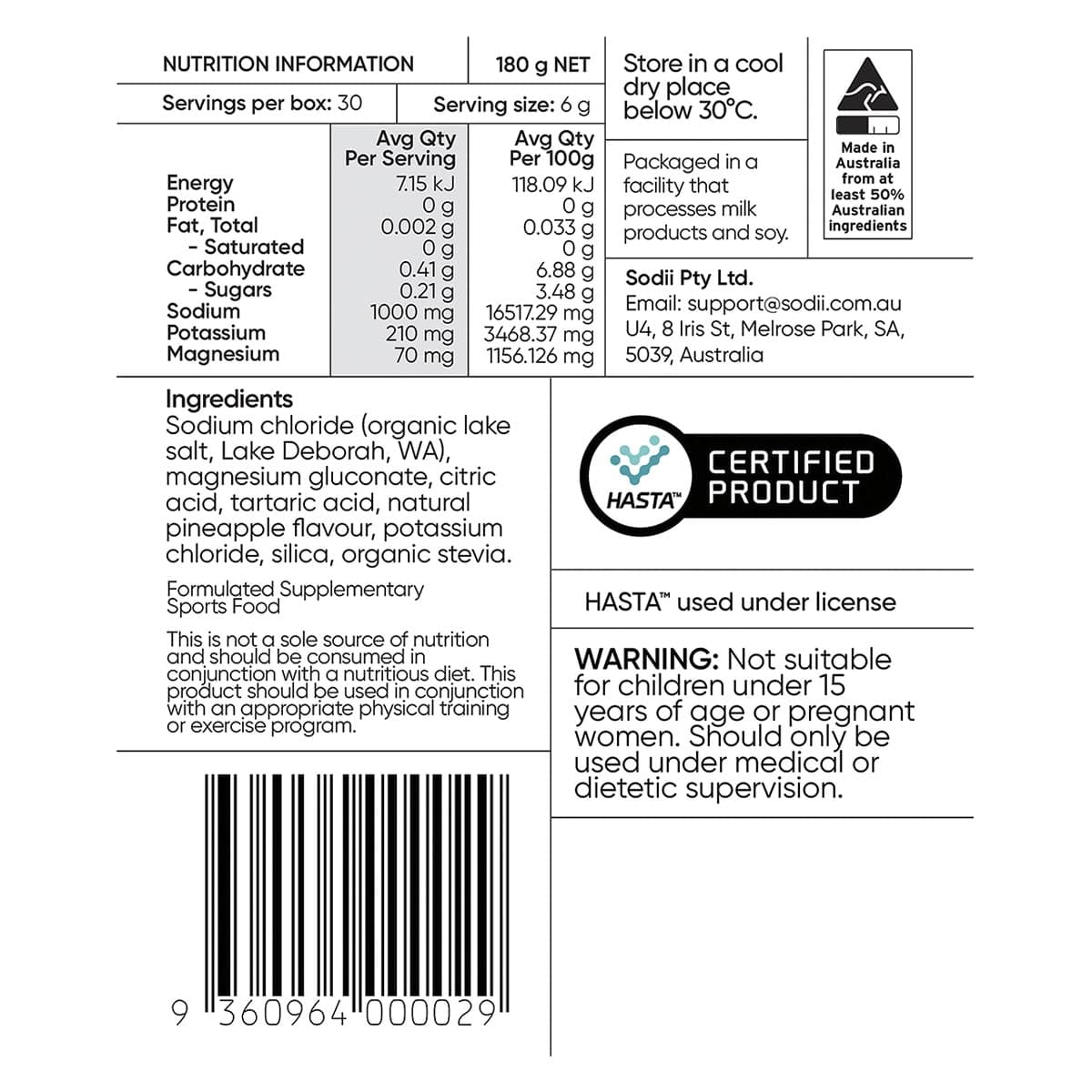 Thumbnail Sodii Everyday Hydration Salts Salty Pineapple 30 Sachets