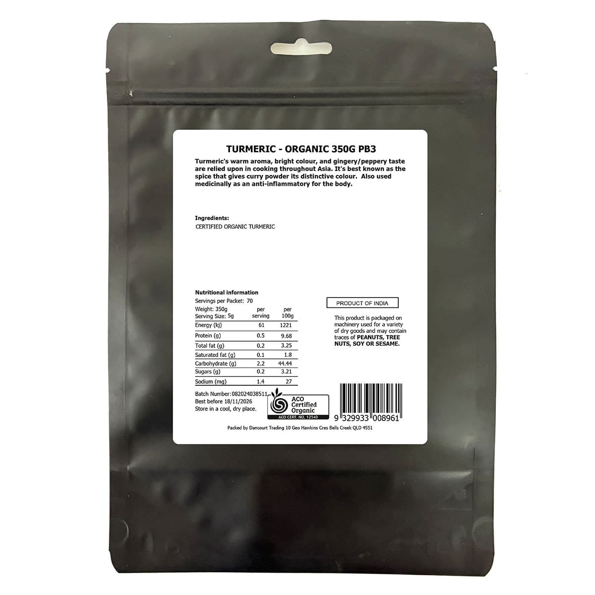 Thumbnail Daily Essentials Organic Turmeric Powder 350g