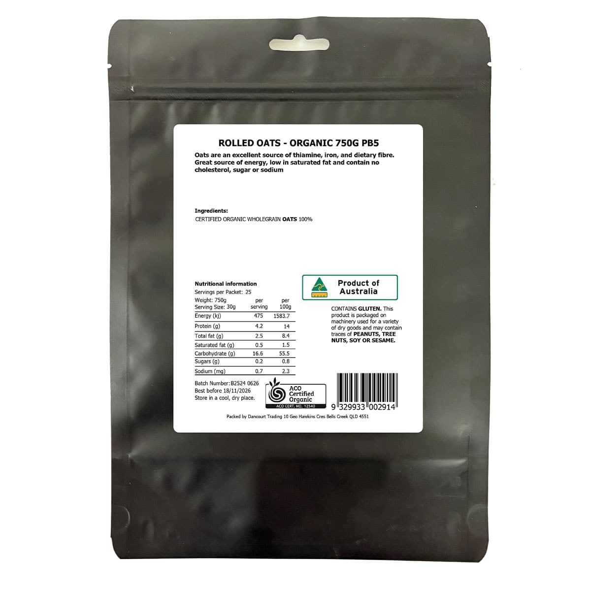 Thumbnail Daily Essentials Organic Rolled Oats 750g