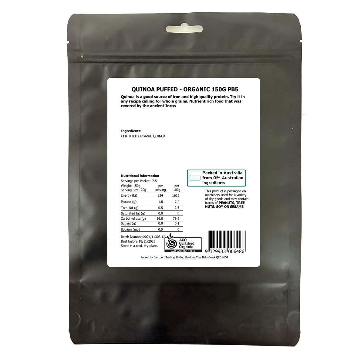 Thumbnail Daily Essentials Organic Puffed Quinoa 150g