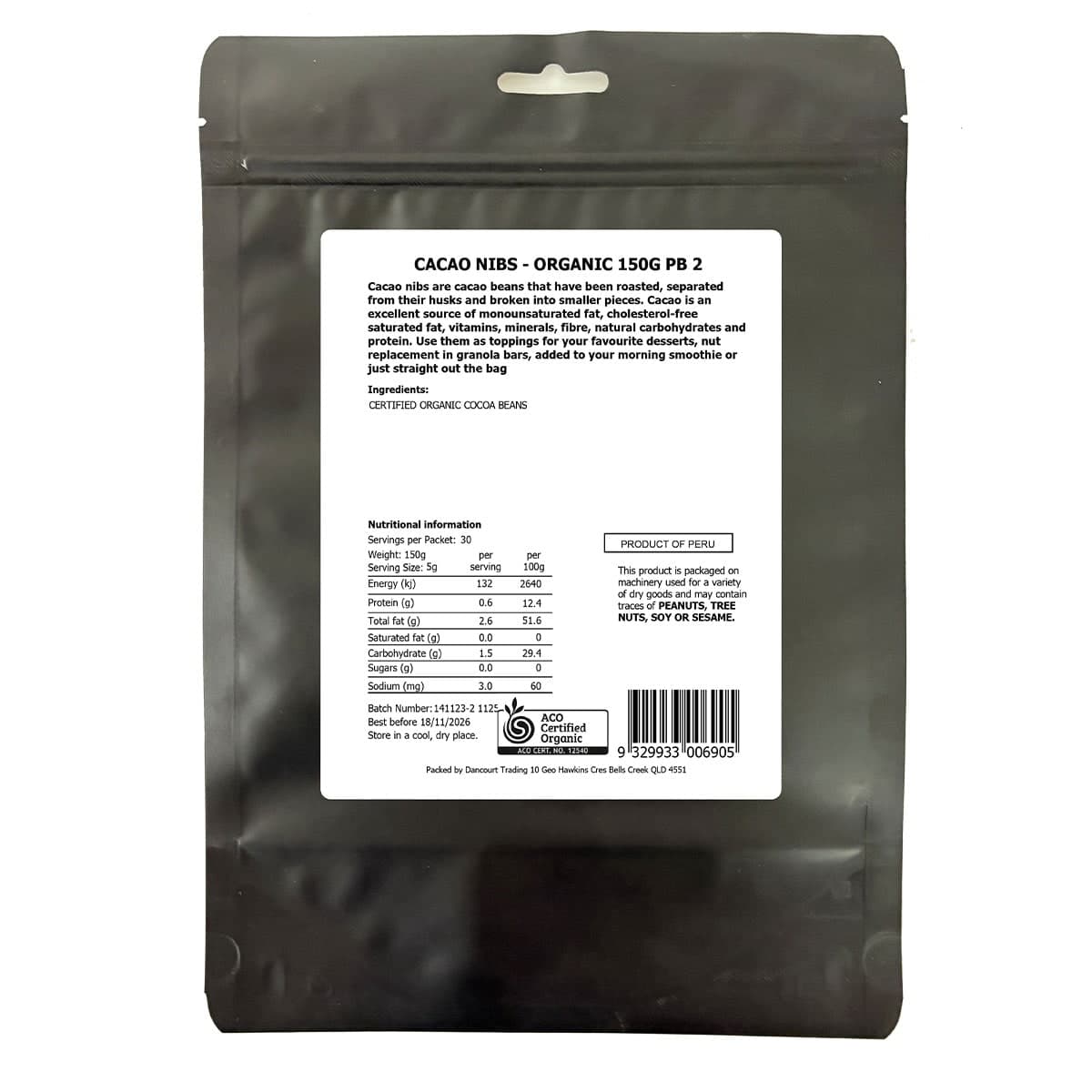 Thumbnail Daily Essentials Organic Cacao Nibs 150g