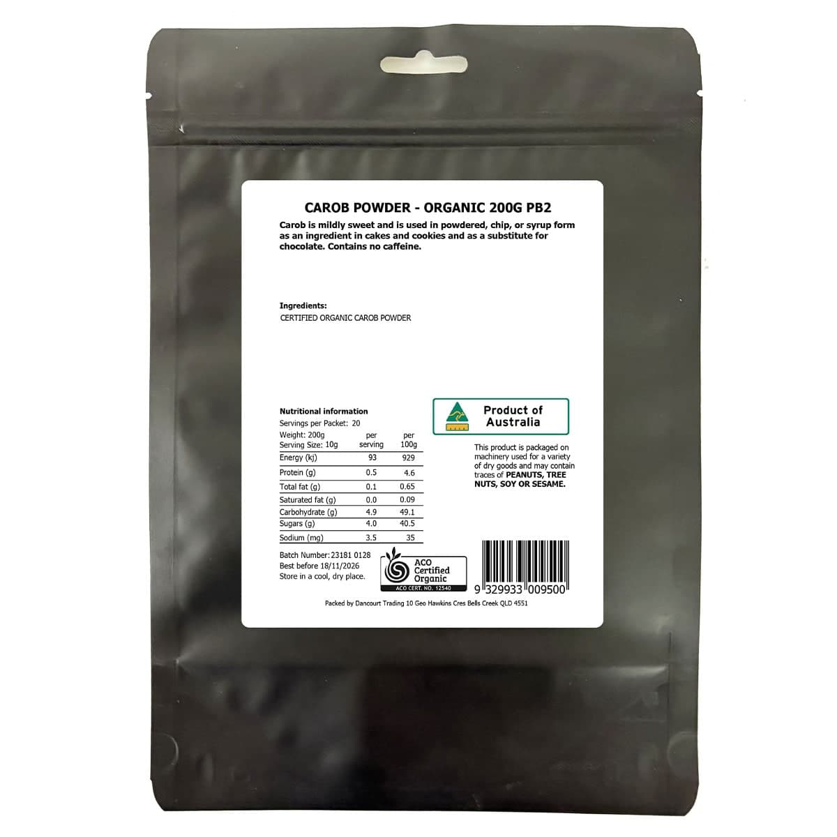 Thumbnail Daily Essentials Organic Carob Powder 200g