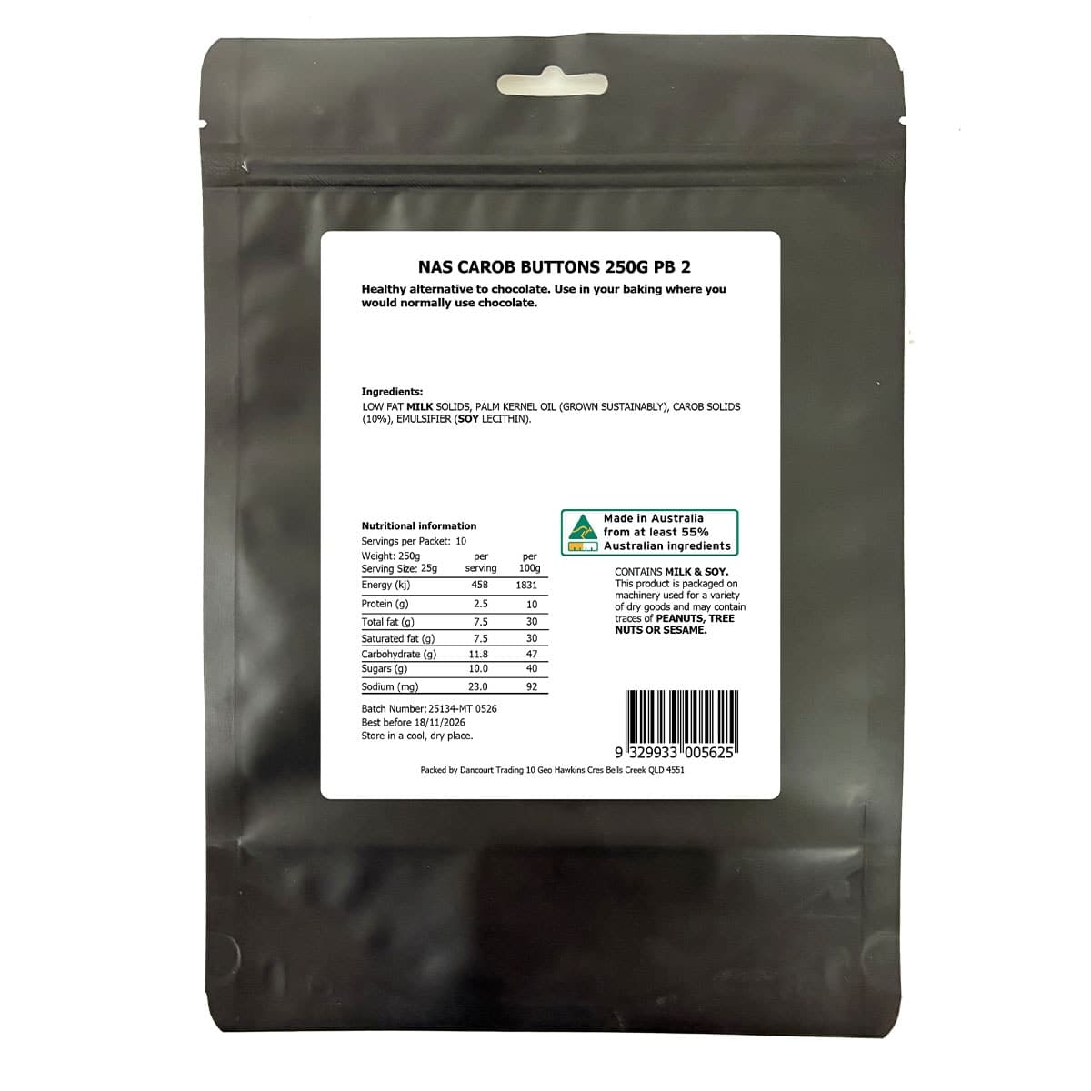 Thumbnail Daily Essentials NAS Carob Buttons 250g