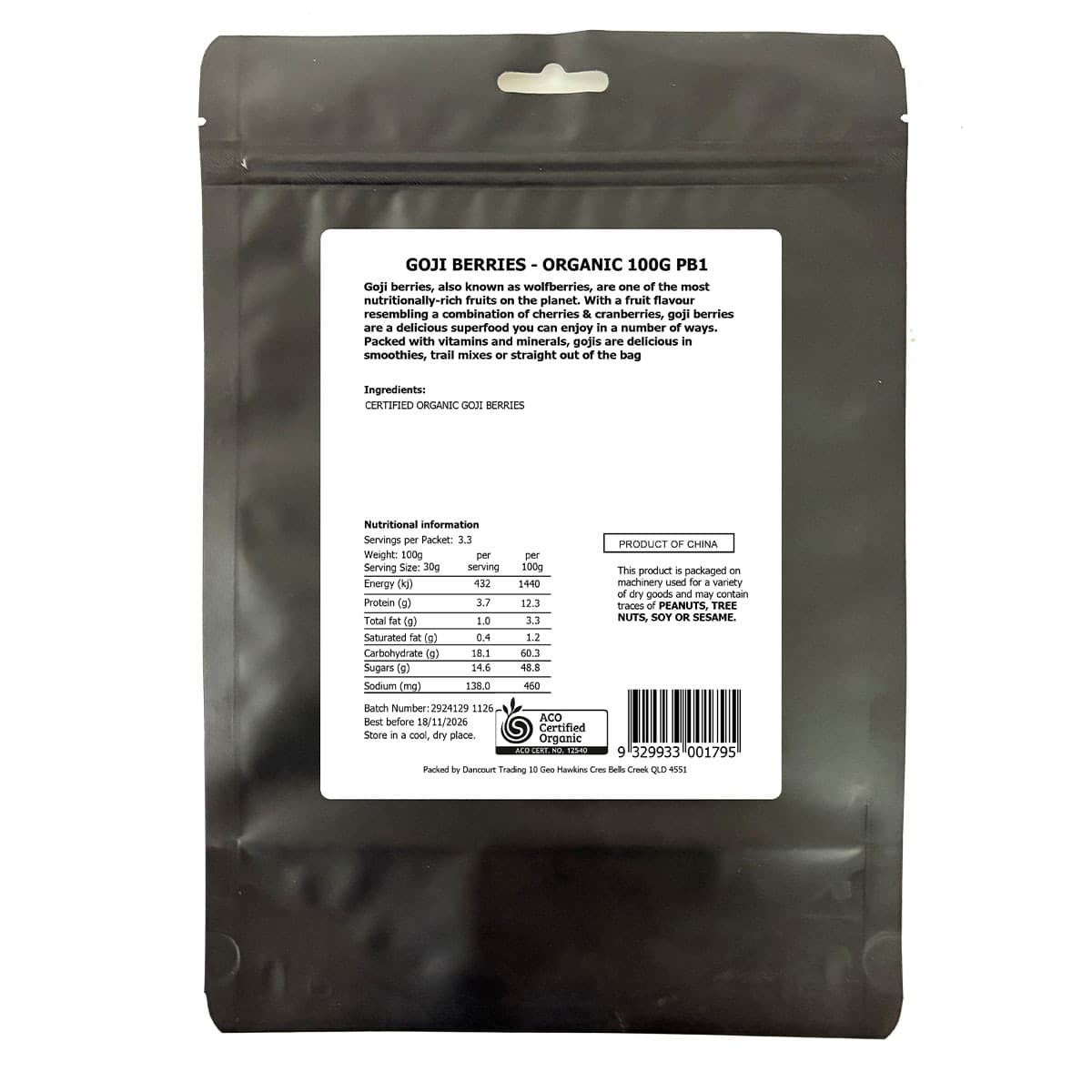 Thumbnail Daily Essentials Organic Goji Berries 100g