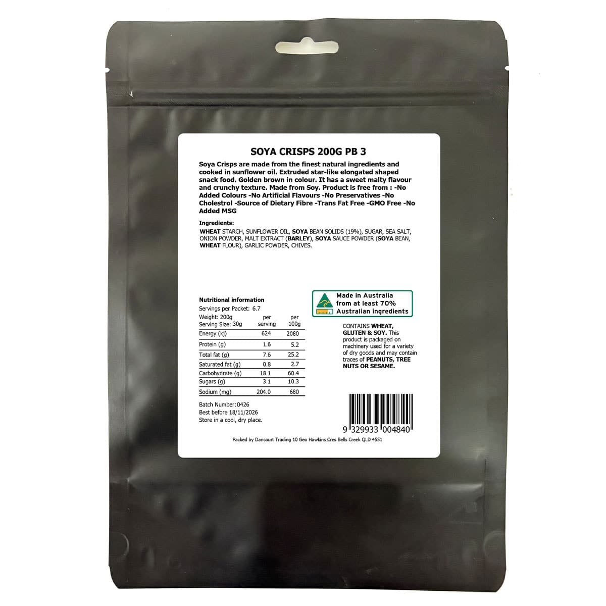 Thumbnail Daily Essentials Soya Crisps 200g