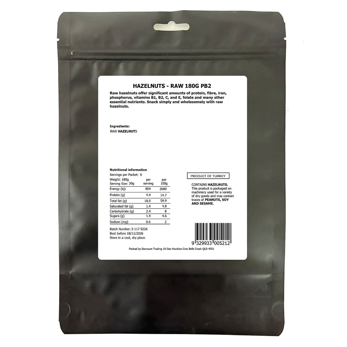 Thumbnail Daily Essentials Raw Hazelnuts 180g