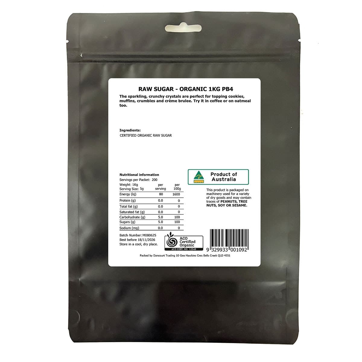 Thumbnail Daily Essentials Organic Raw Sugar 1kg