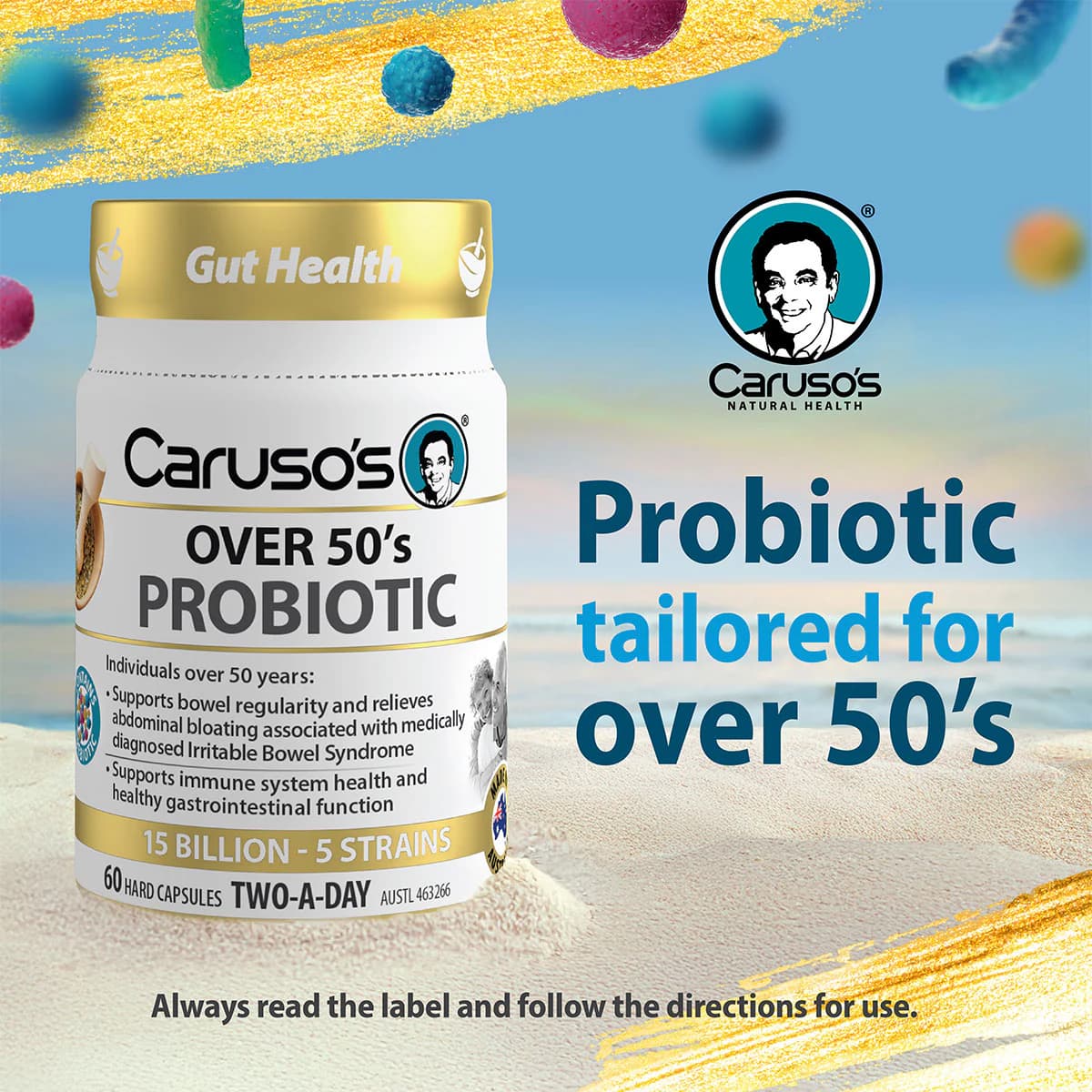 Thumbnail Carusos Over 50s Probiotic60 Capsules