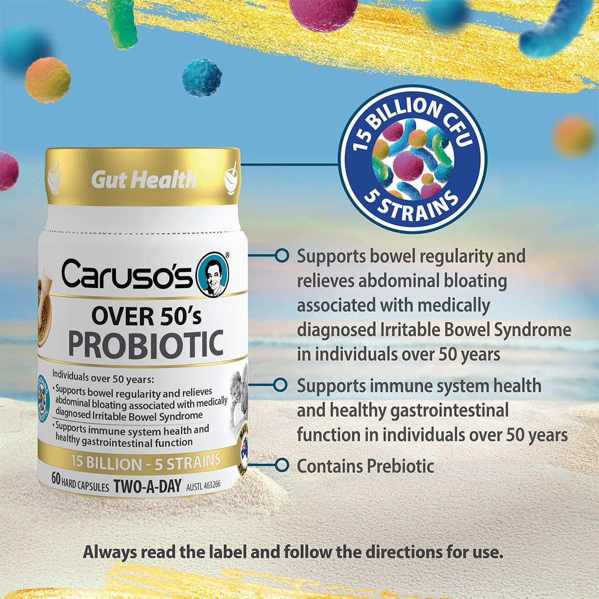 Thumbnail Carusos Over 50s Probiotic60 Capsules
