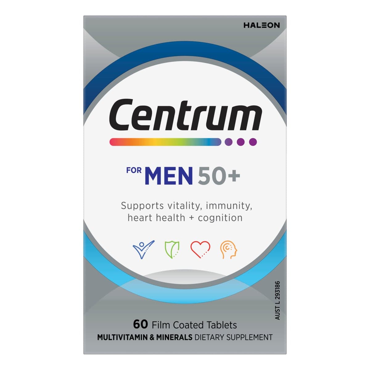 Thumbnail Centrum For Men 50+ Multivitamin 60 Tablets