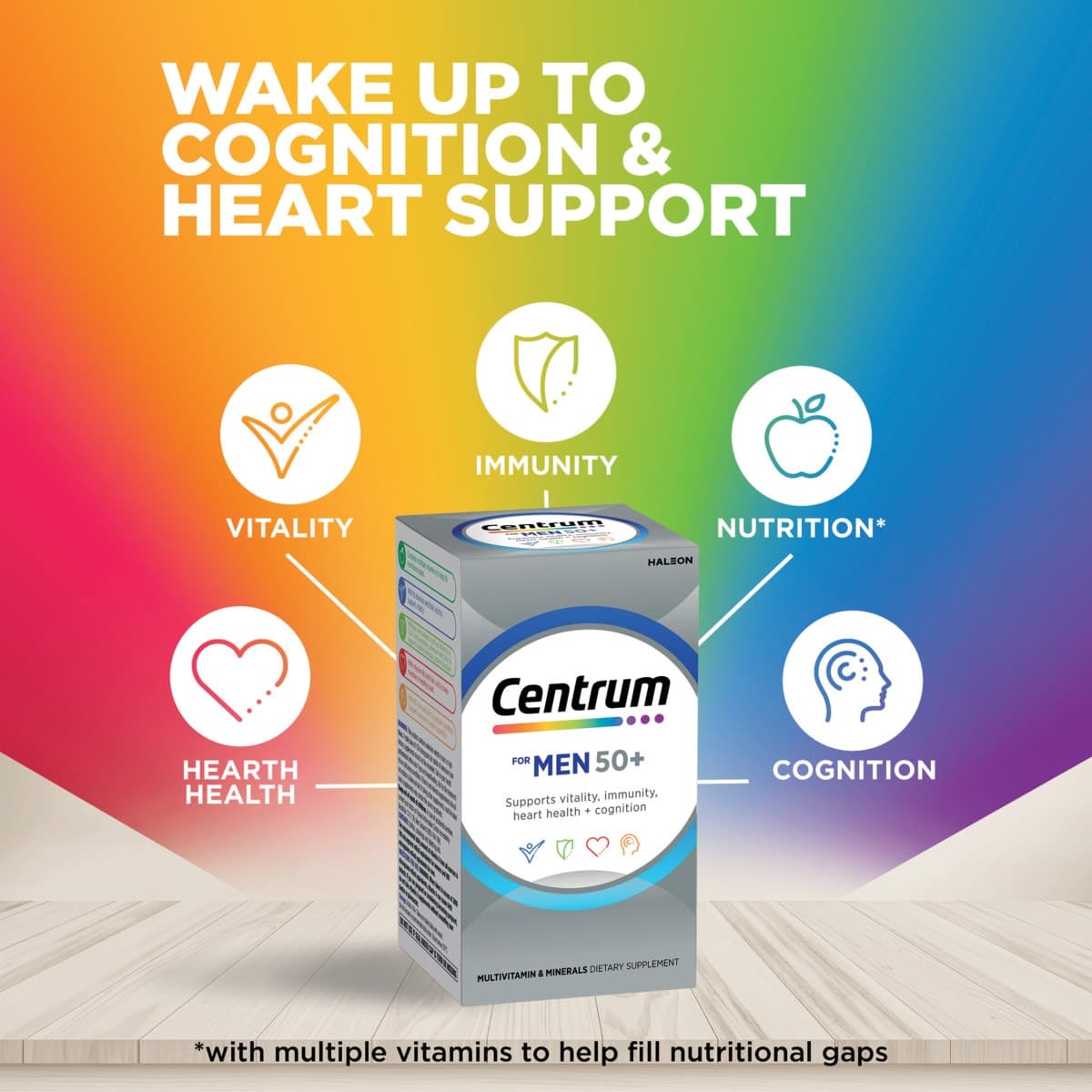 Thumbnail Centrum For Men 50+ Multivitamin 60 Tablets