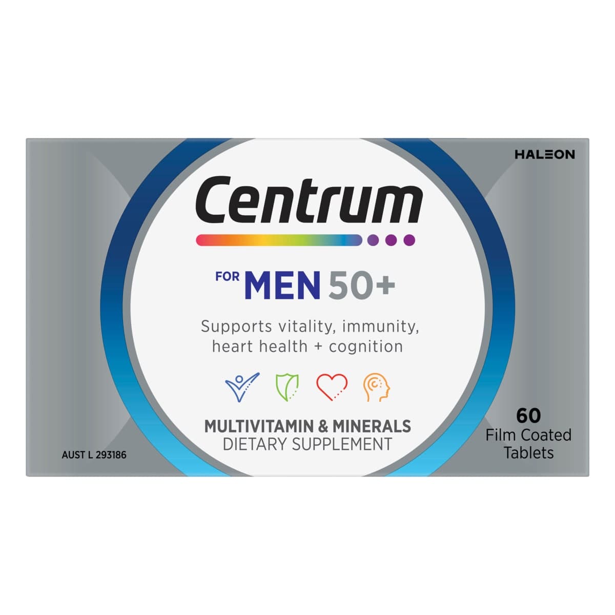 Thumbnail Centrum For Men 50+ Multivitamin 60 Tablets