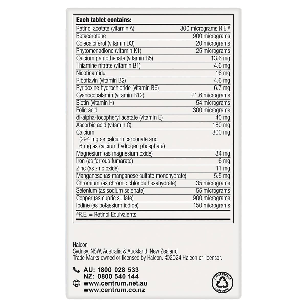 Thumbnail Centrum for Men Multivitamin & Minerals 60 Tablets