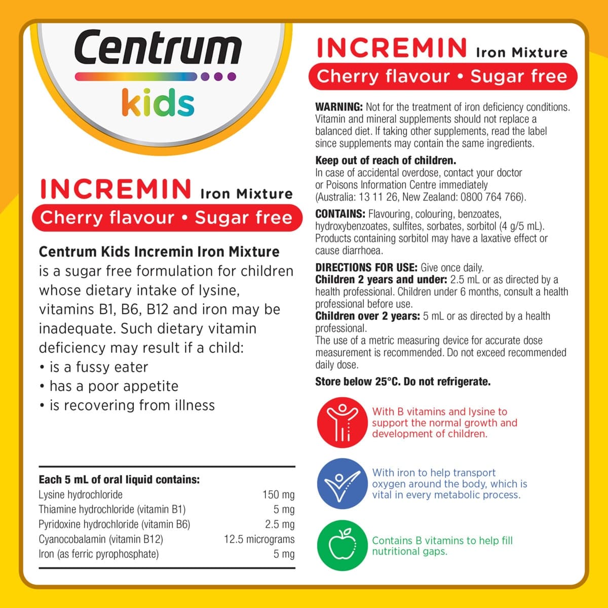 Thumbnail Centrum Kids Incremin Iron Mixture 200ml