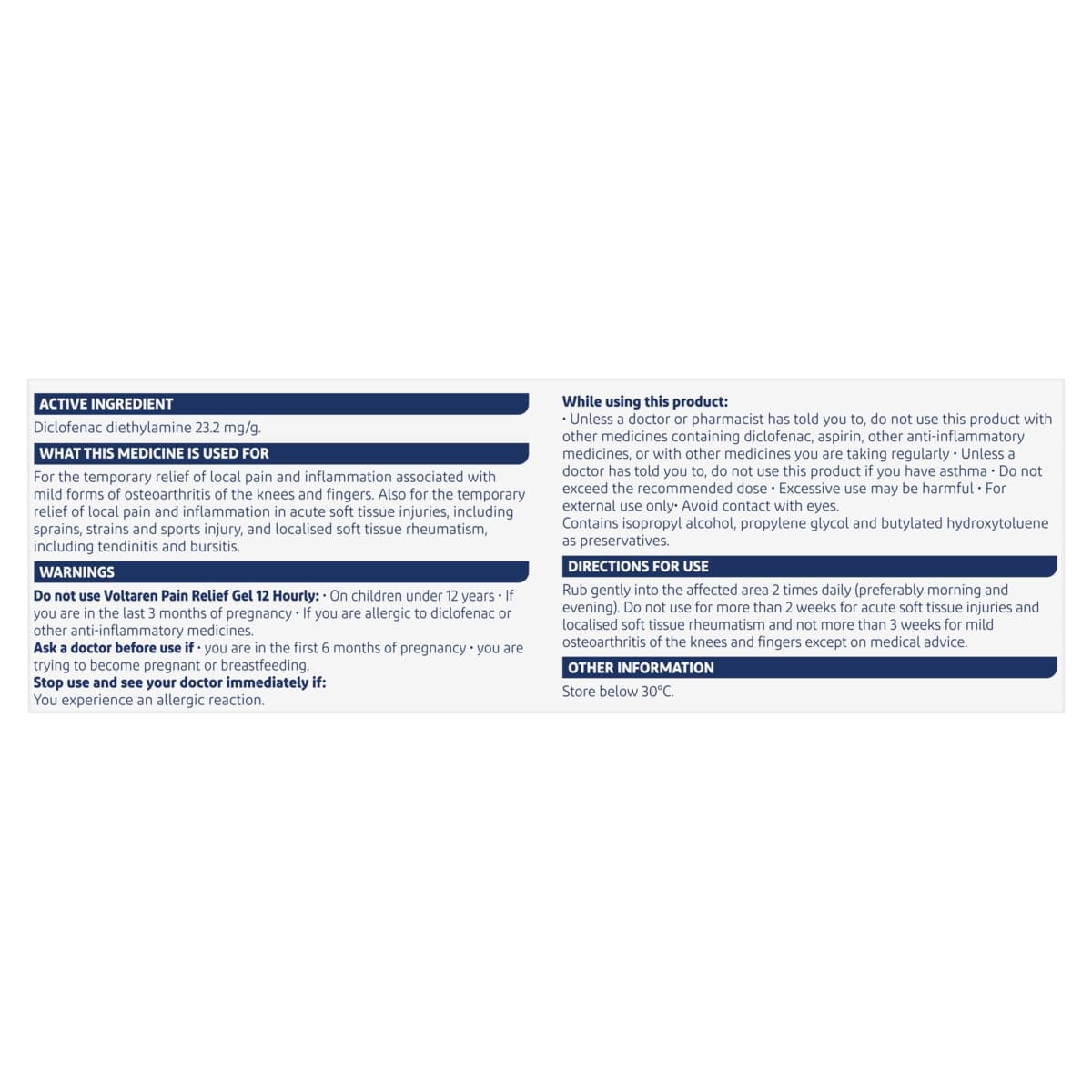 Thumbnail Voltaren Osteo Gel 12 Hourly 100g