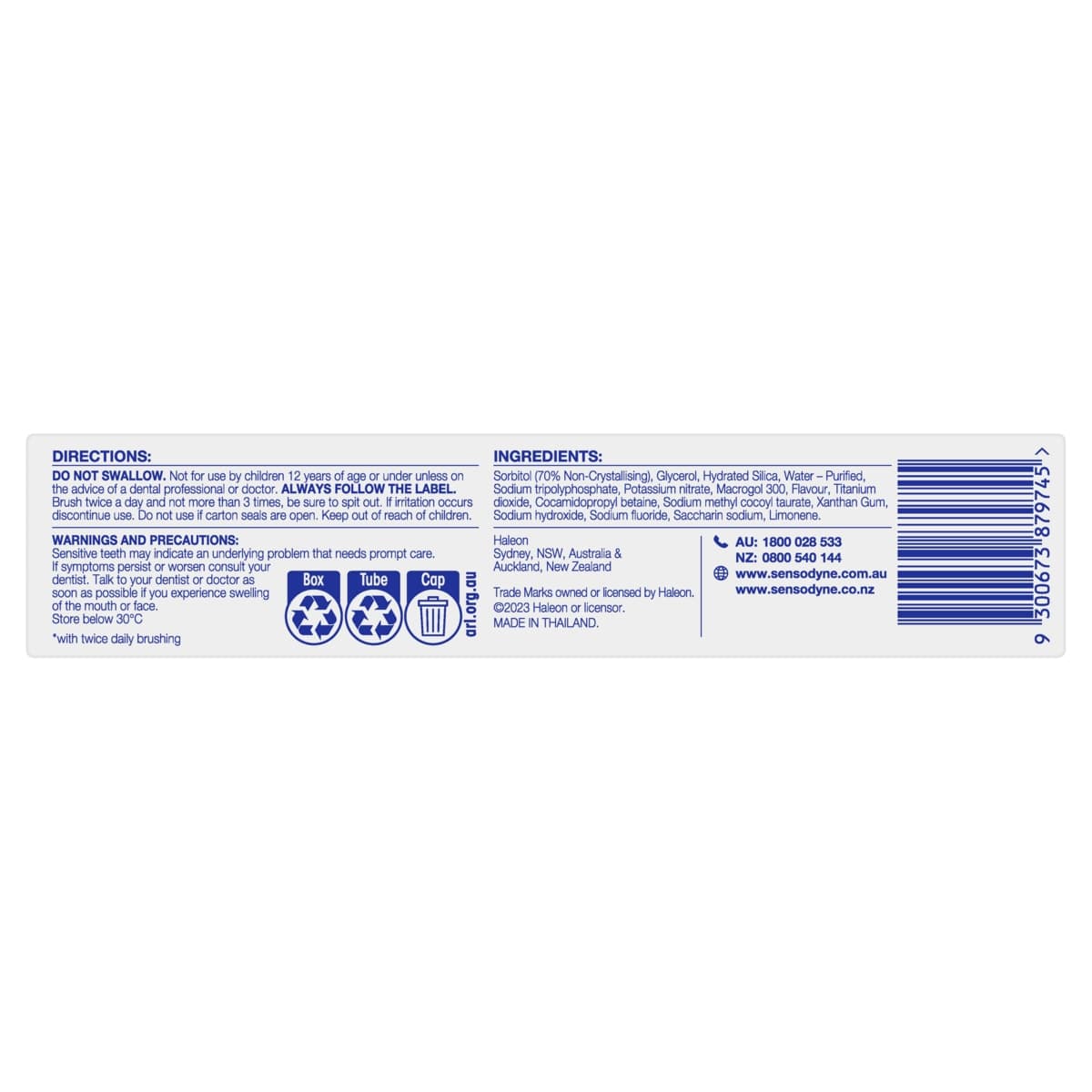 Thumbnail Sensodyne Complete Care + Smart Clean Toothpaste Cool Mint 100g