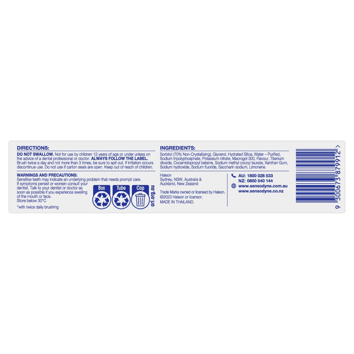 Thumbnail Sensodyne Complete Care + Smart Clean Toothpaste Extra Fresh 100g