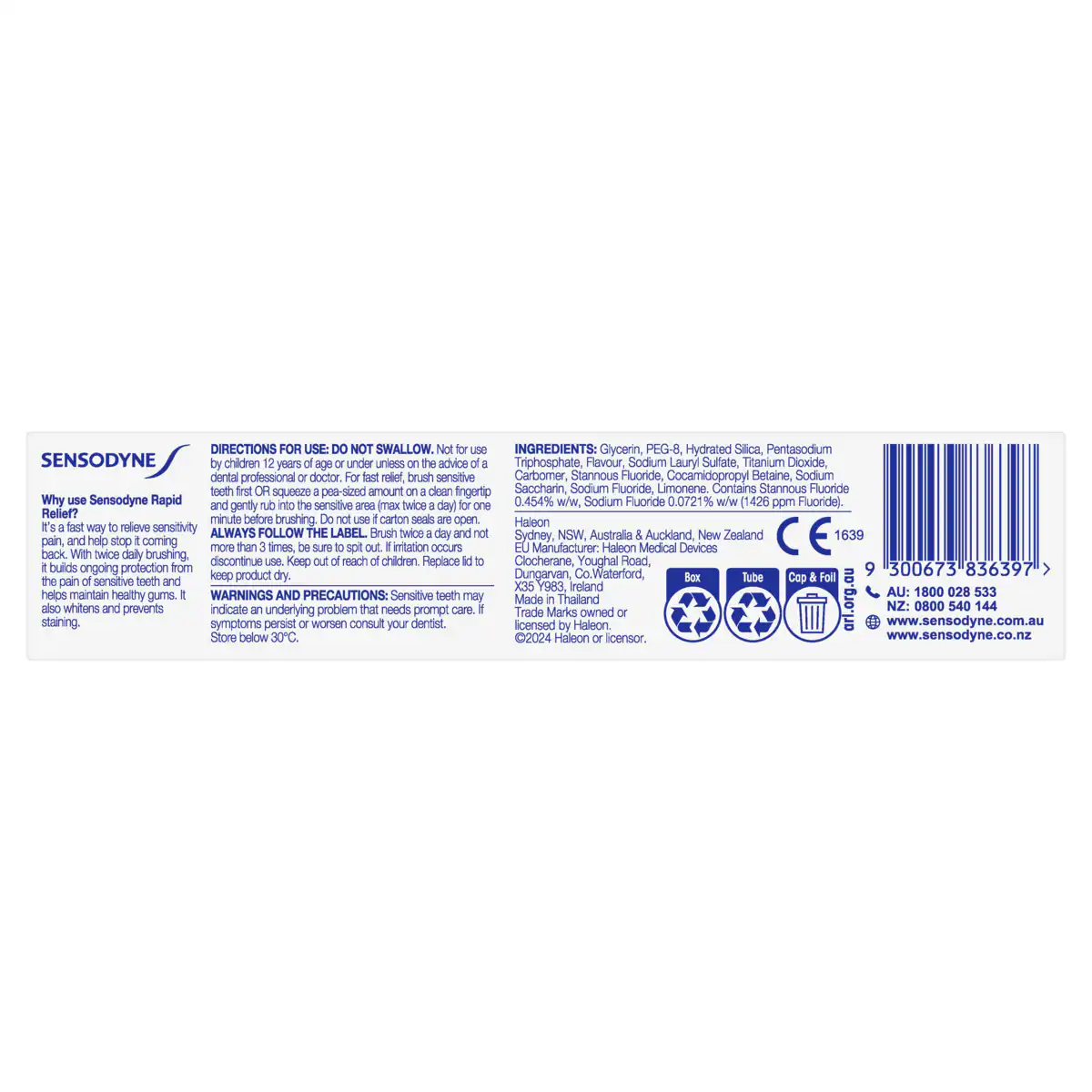 Thumbnail Sensodyne Rapid Relief Toothpaste 100g
