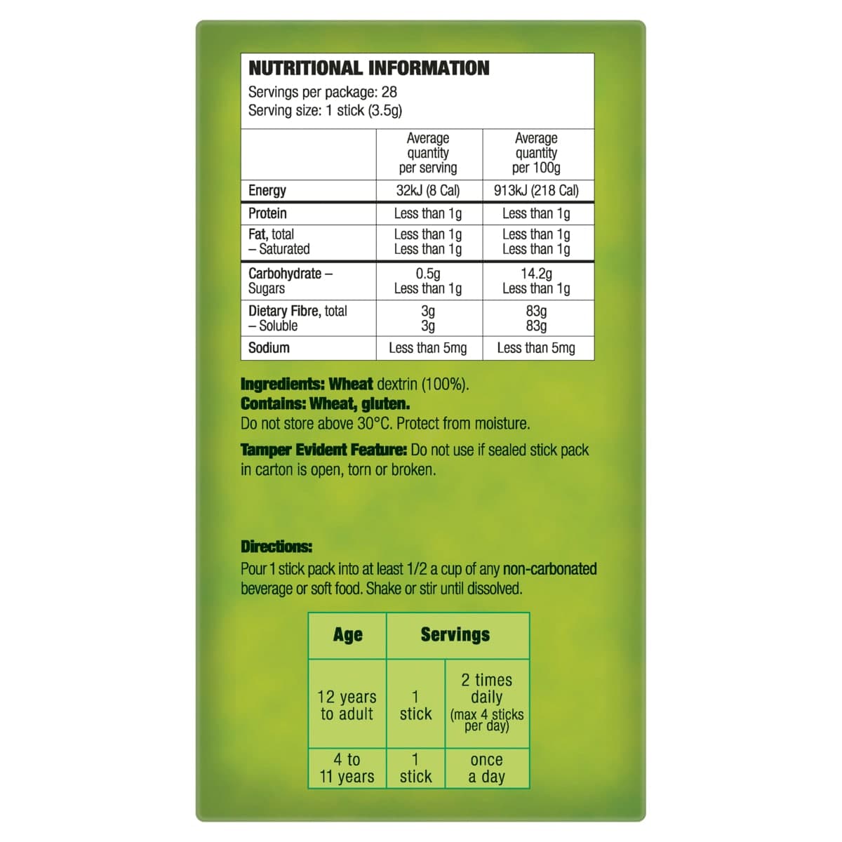Thumbnail Benefiber Natural Soluble Fibre on the Go Sticks 3.5g x 28 Serves