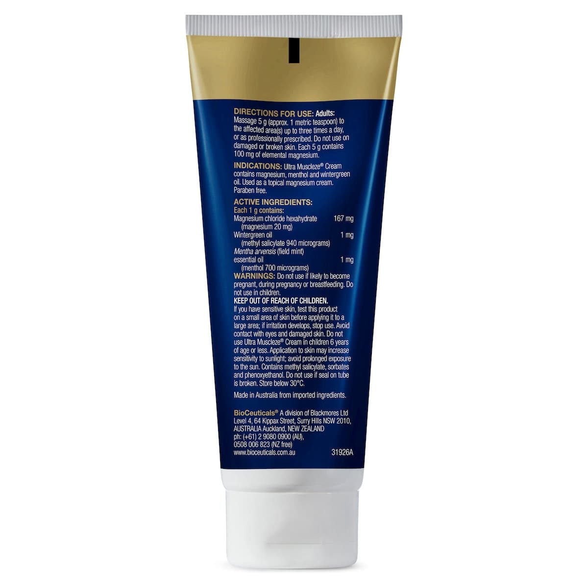 Thumbnail BioCeuticals Ultra Muscleze Cream Tube 100g
