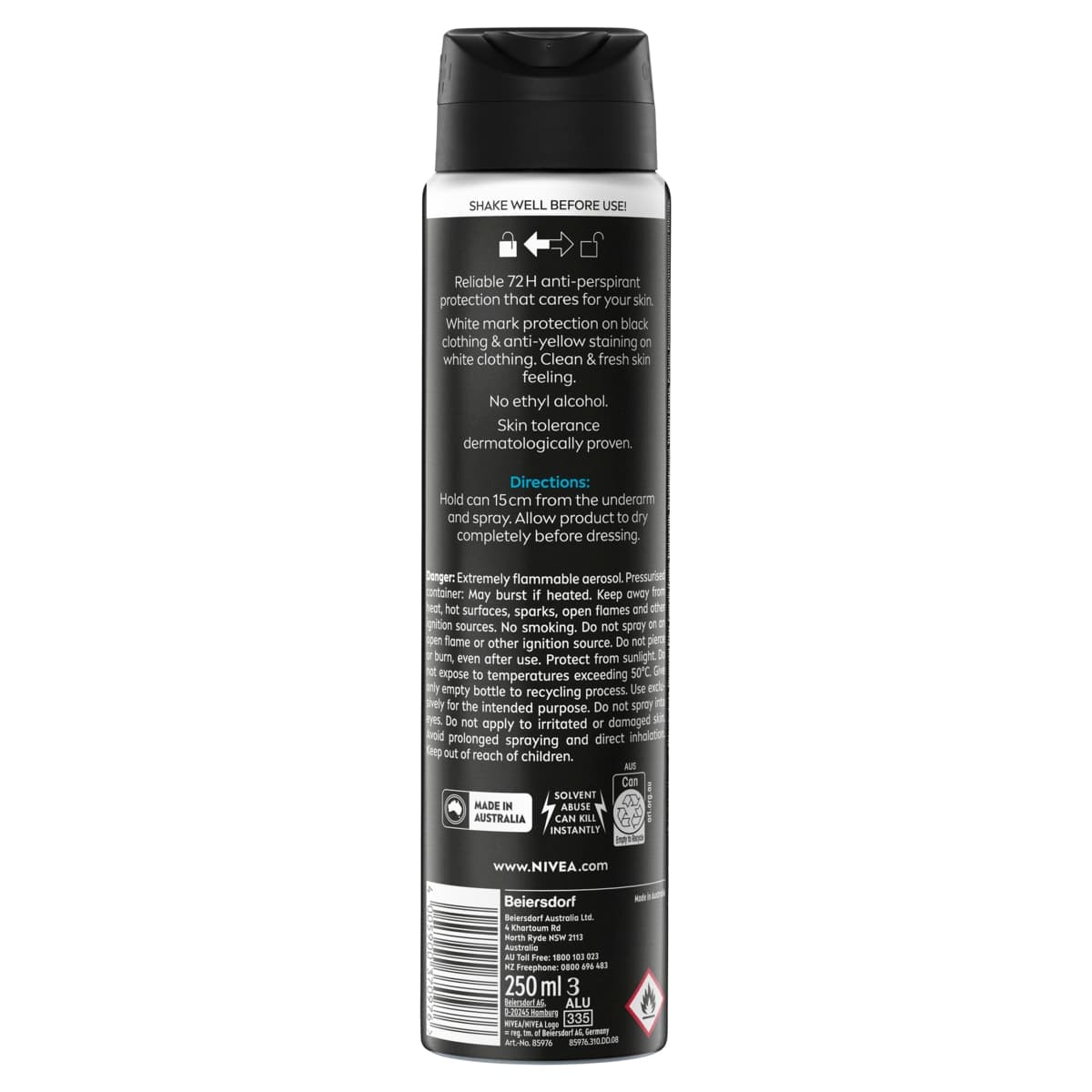 Thumbnail Nivea Men Invisible Black & White Anti-Perspirant Deodorant Spray Fresh 250ml