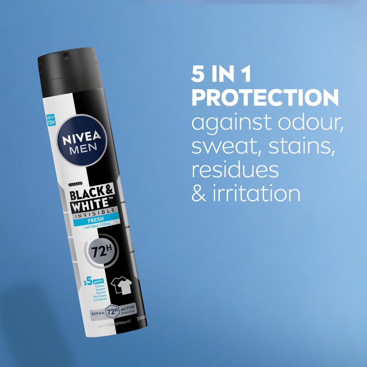 Thumbnail Nivea Men Invisible Black & White Anti-Perspirant Deodorant Spray Fresh 250ml