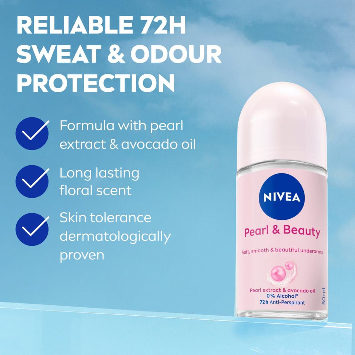 Thumbnail Nivea Pearl & Beauty Roll-on Deodorant 50ml