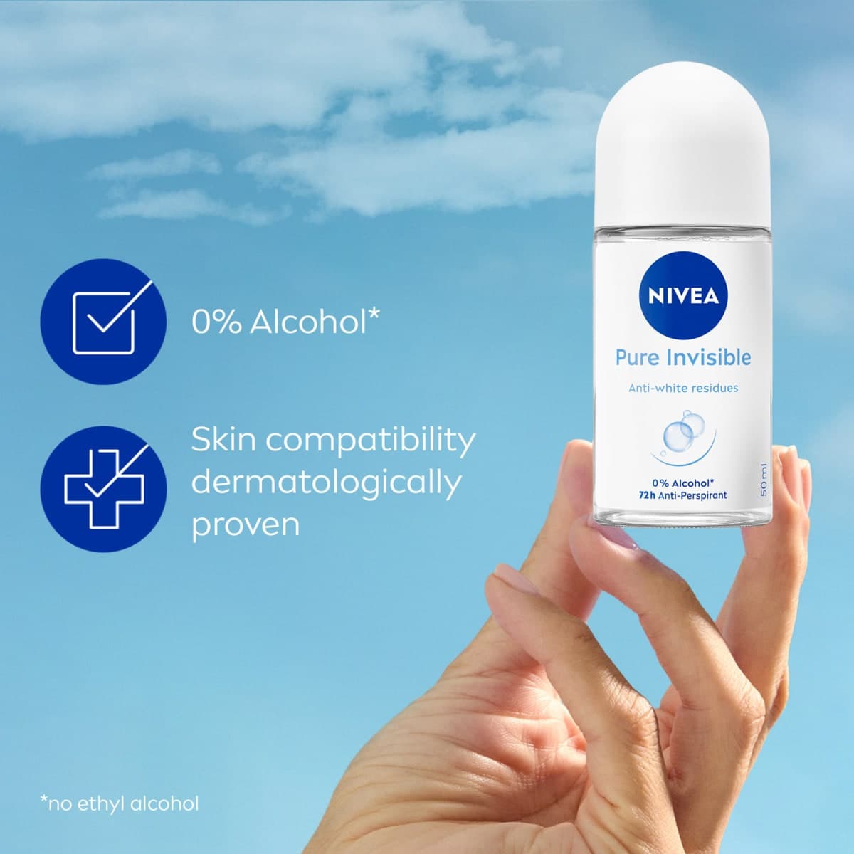 Thumbnail Nivea Pure Invisible Roll-on Deodorant 50ml