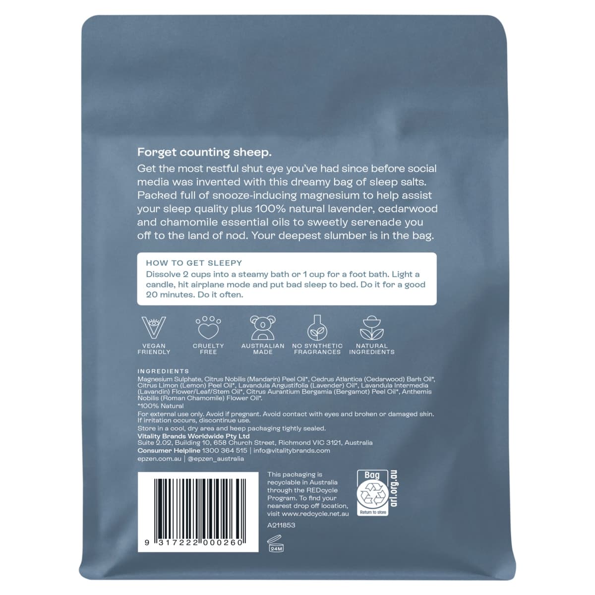 Thumbnail Epzen Sleep Magnesium Bath Crystals 900g