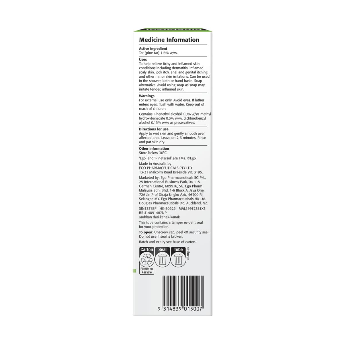 Thumbnail Ego Pinetarsol 1.6% Pine Tar Gel 100g