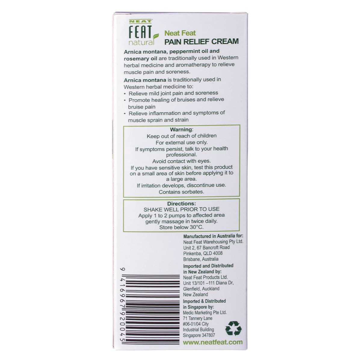 Thumbnail Neat Feat Pain Relief Cream 50g