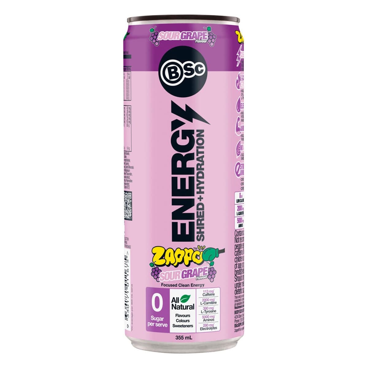 Thumbnail BSc Energy Shred + Hydration Zappo Sour Grape 355ml