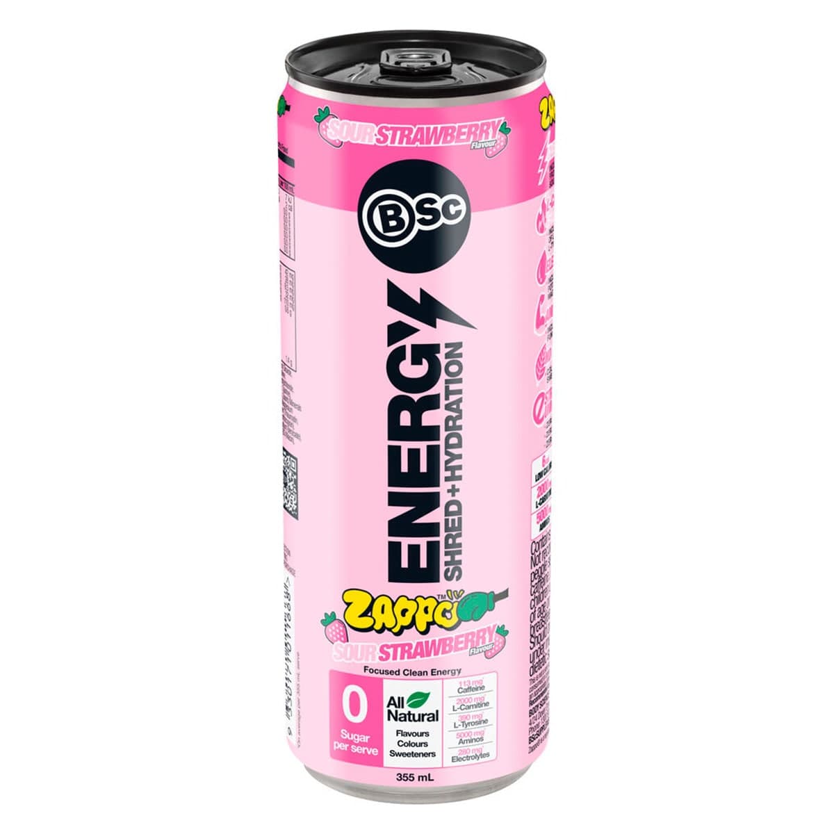 Thumbnail BSc Energy Shred + Hydration Zappo Sour Strawberry 355ml
