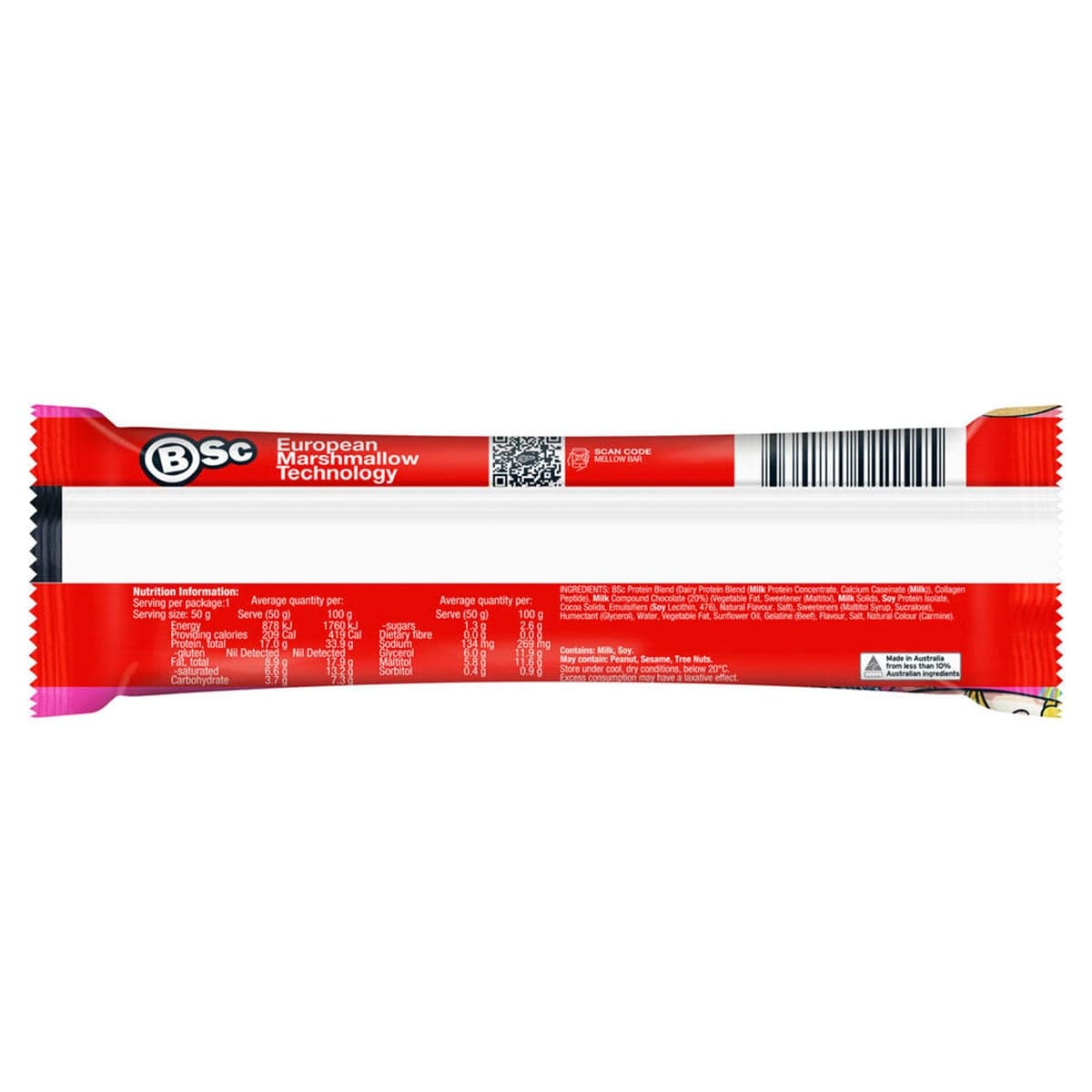 Thumbnail BSc High Protein Mellow Bar Strawberry 12 x 50g