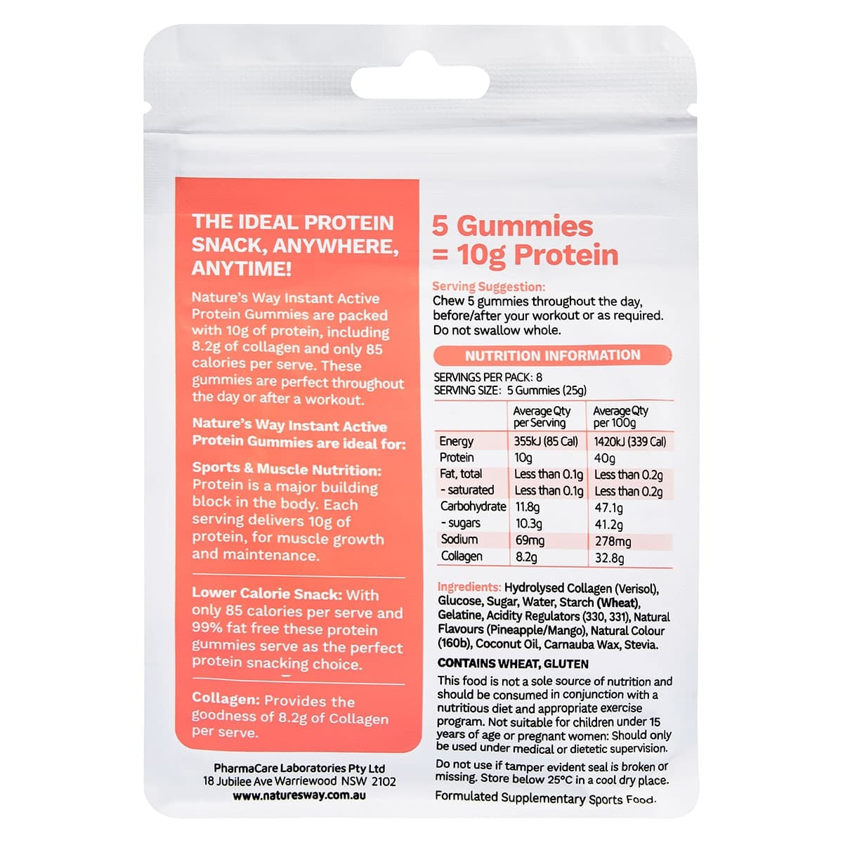 Thumbnail Nature's Way Instant Active Protein Gummies Tropical 40 Pack