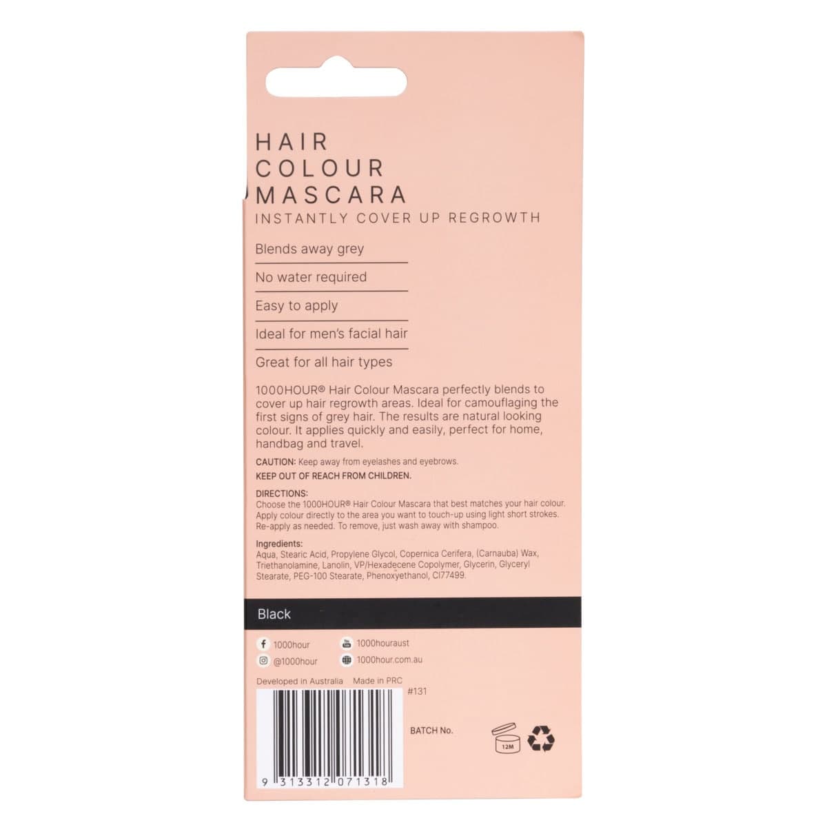 Thumbnail 1000 Hour Hair Colour Mascara Black 12g