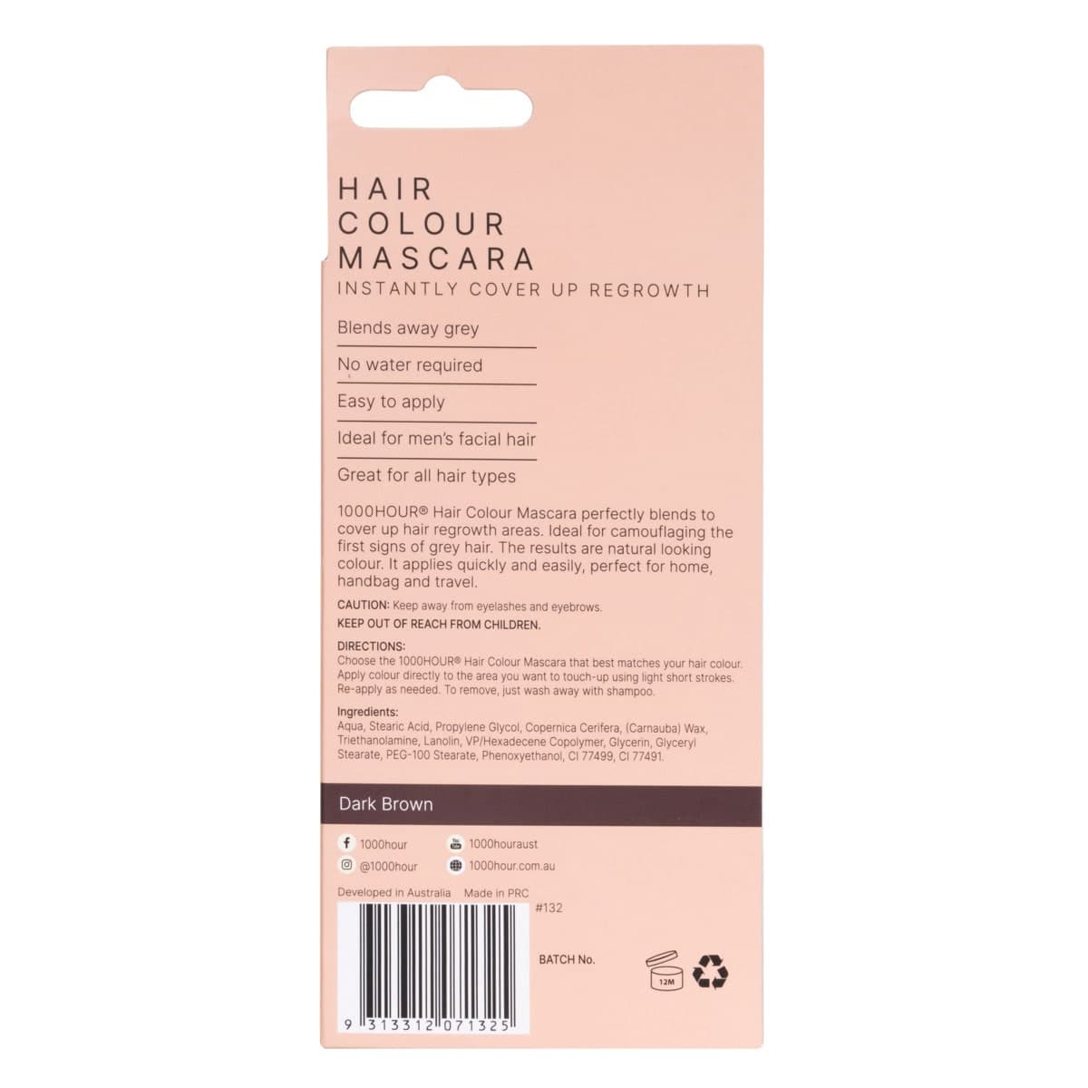 Thumbnail 1000 Hour Hair Colour Mascara Dark Brown 12g