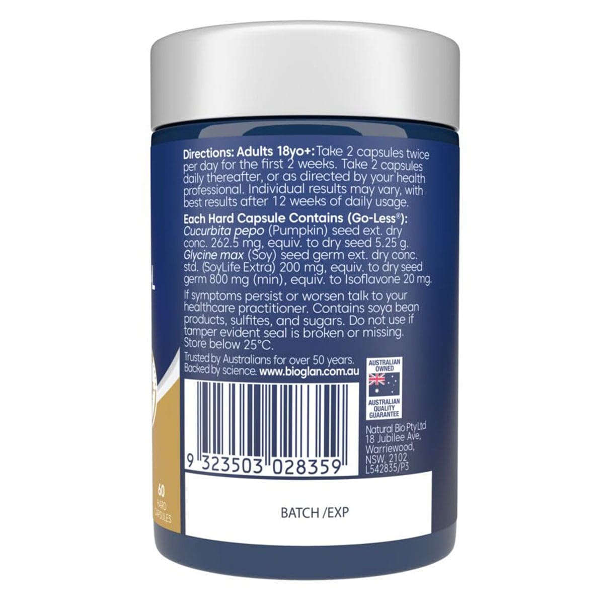 Thumbnail Bioglan Therapeutic Bladder Control 60 Capsules