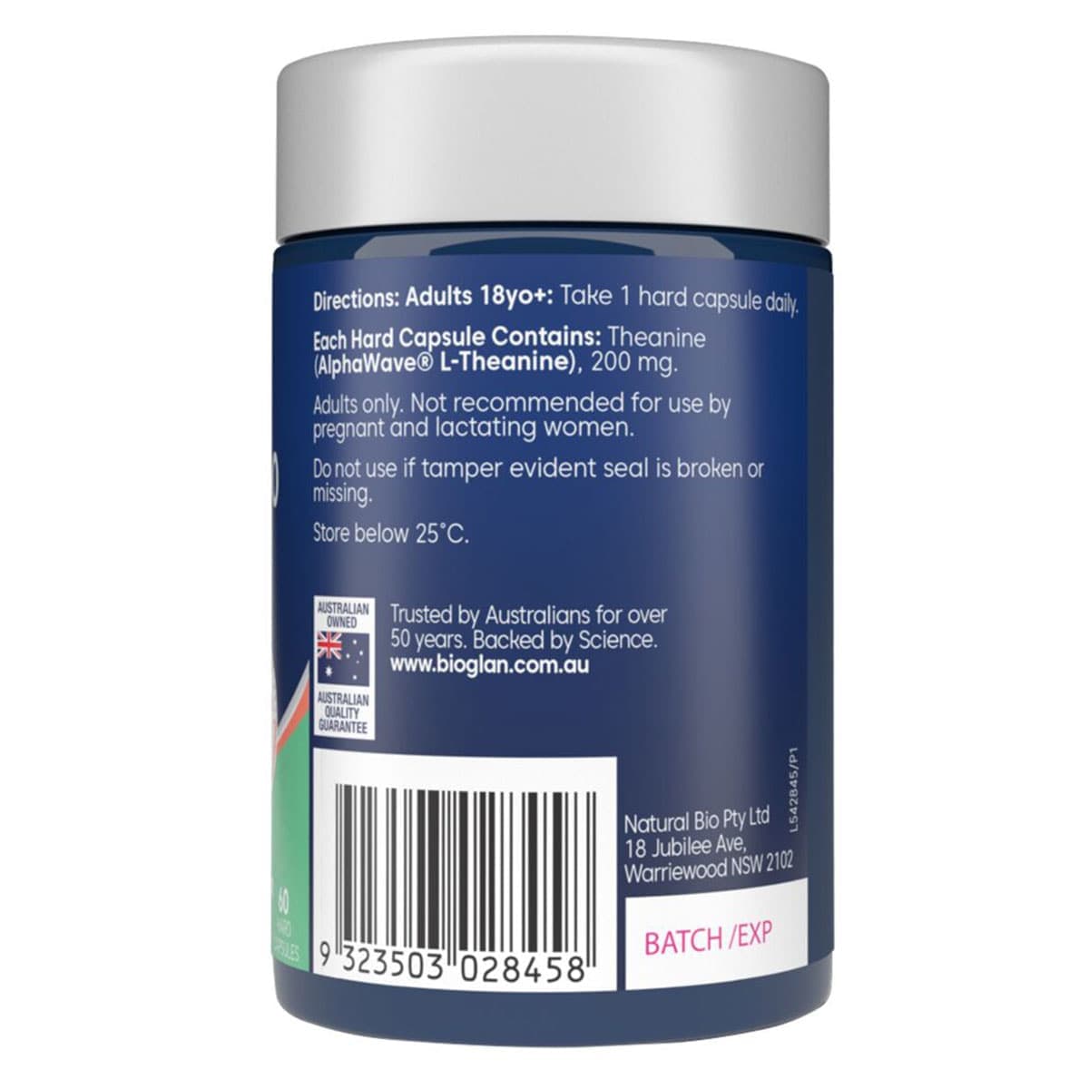 Thumbnail Bioglan L-Theanine Calm & Focus 60 Hard Capsules